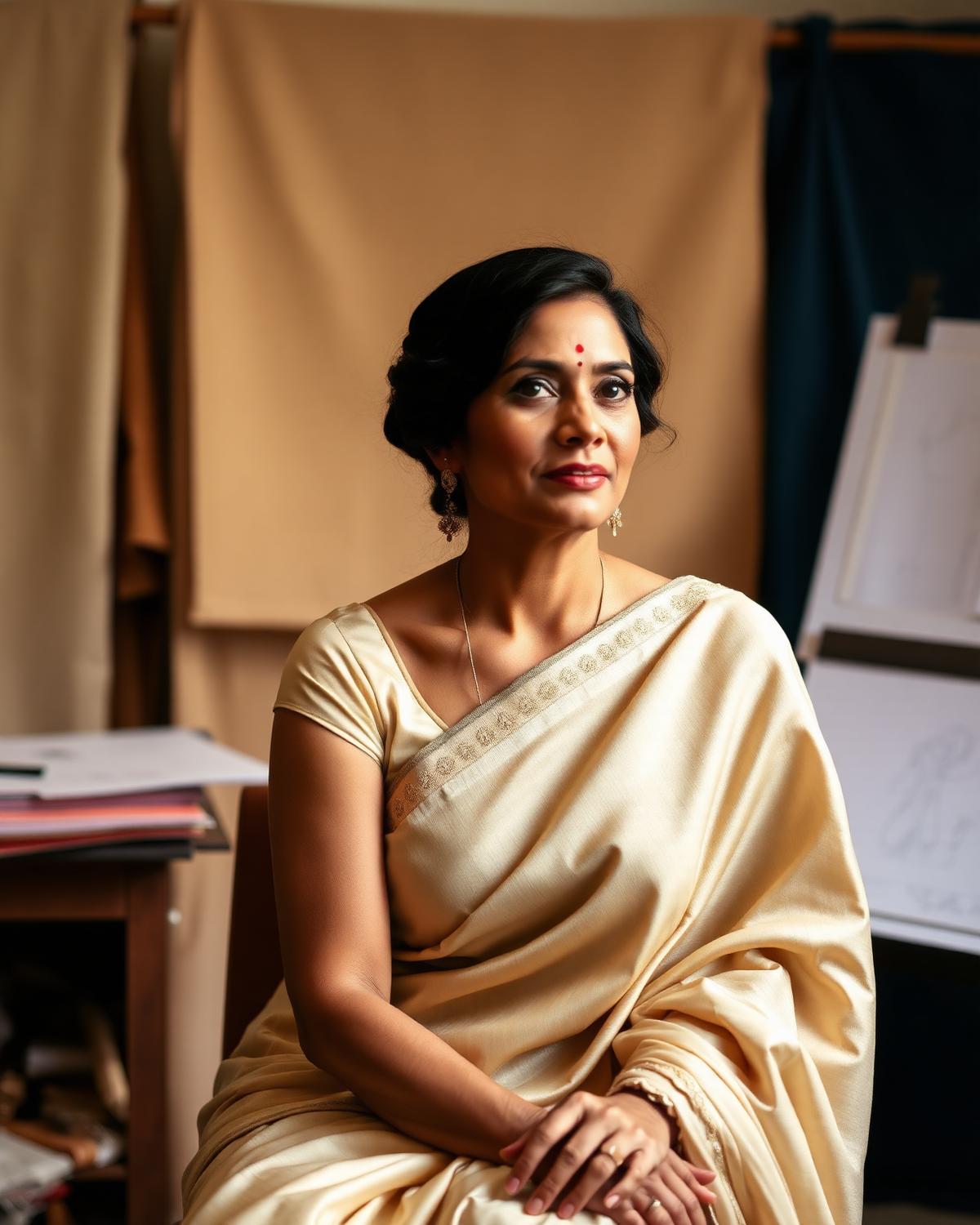 Gauri Agarwal in her design atelier